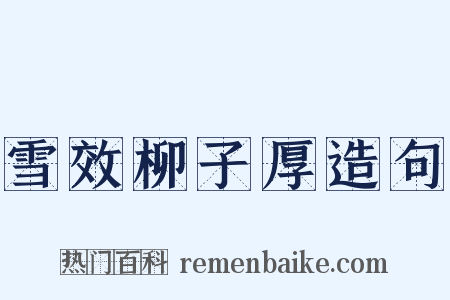 雪效柳子厚造句是什么意思的图片